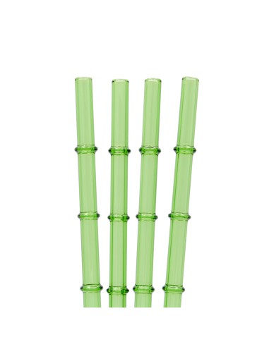 Lot de 4 Pailles en Verre avec Brosse de...