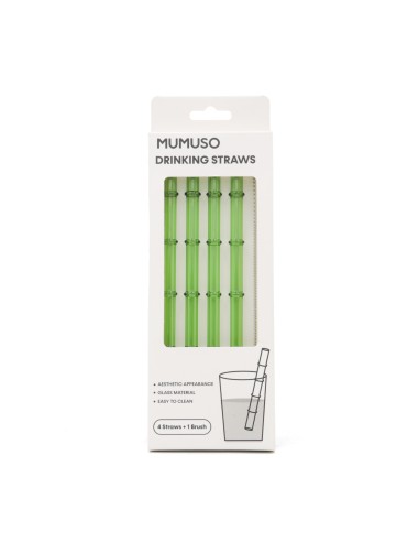 Lot de 4 Pailles en Verre avec Brosse de...