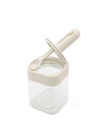 Pot à Épices Carré avec Cuillère Rétractable