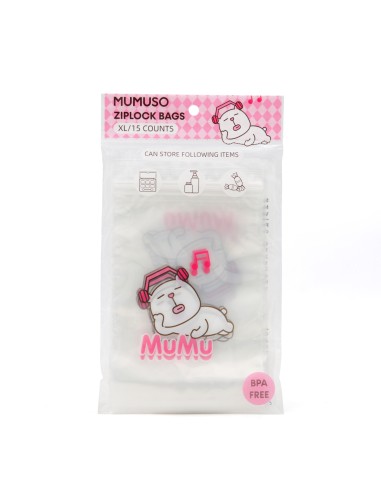 Sacs de Rangement Ziplock Format XL Mumu - Lot...