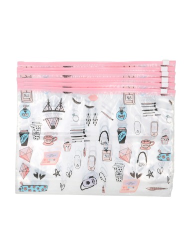 Lot de 6 Sacs de Rangement avec Zip