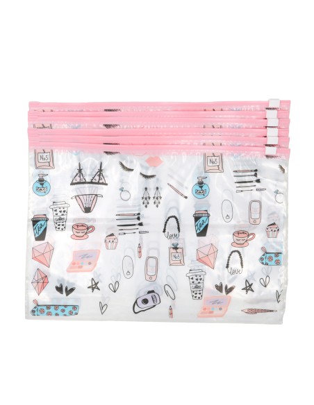 Lot de 6 Sacs de Rangement avec Zip