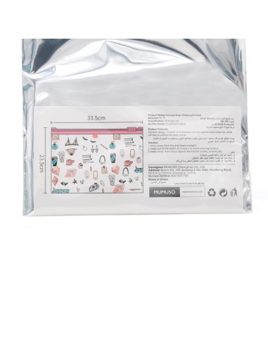 Lot de 6 Sacs de Rangement avec Zip