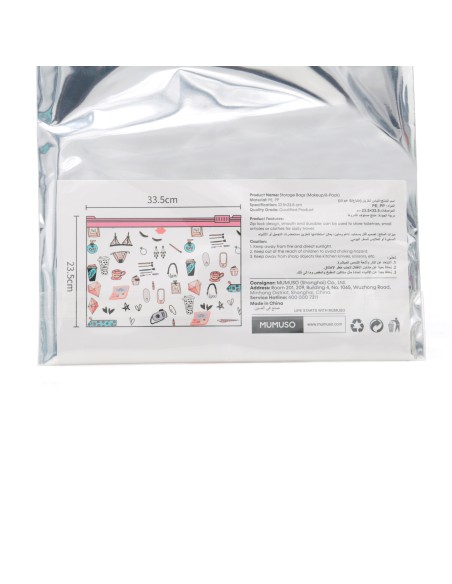 Lot de 6 Sacs de Rangement avec Zip