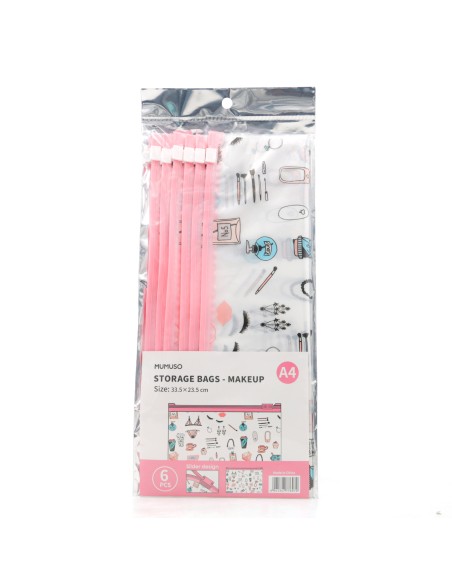 Lot de 6 Sacs de Rangement avec Zip