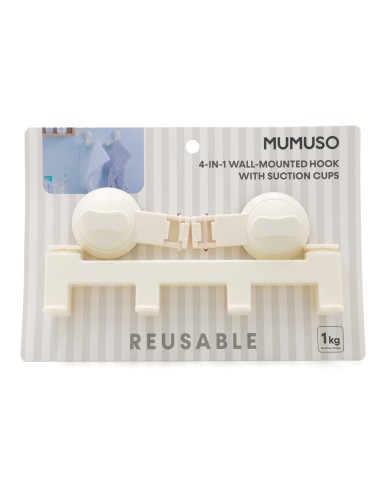 Crochet Mural 4-en-1 avec Ventouse