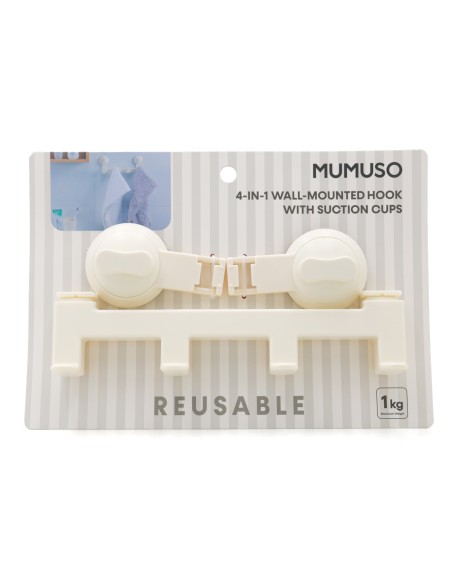 Crochet Mural 4-en-1 avec Ventouse