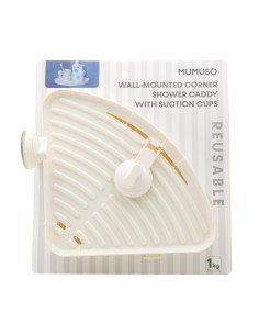 Étagère de Douche d'Angle avec Ventouses