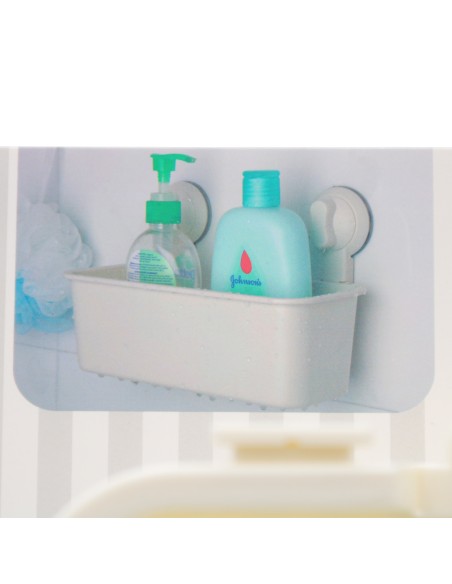 Panier de Rangement Mural avec Ventouses