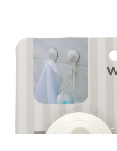 Lot de 2 Crochets Muraux avec Ventouse