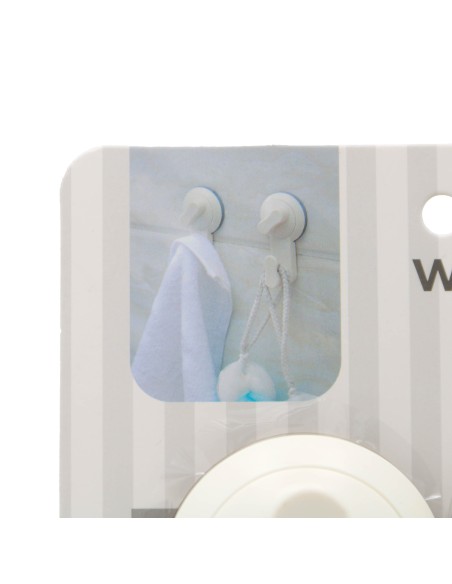 Lot de 2 Crochets Muraux avec Ventouse