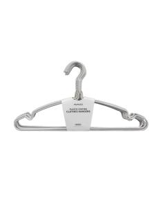 Lot de 10 Cintres Plats Gris