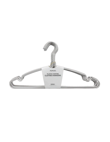 Lot de 10 Cintres Plats Gris