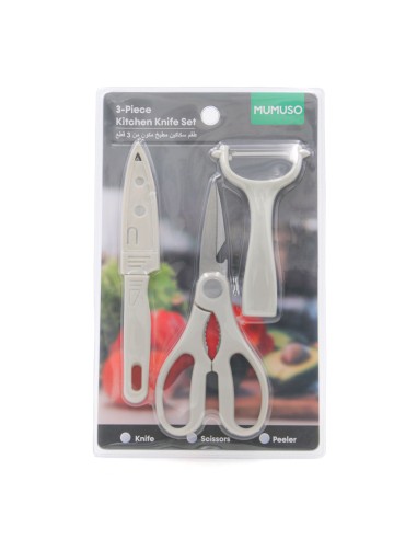 Lot de 3 Ustensiles de Cuisine - Couteau,...