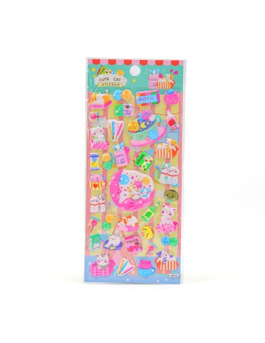 Lot de Stickers Gonflants 3D Animaux Mignons