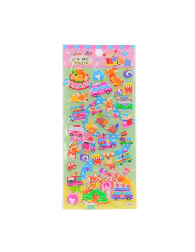 Lot de Stickers Gonflants 3D Animaux Mignons