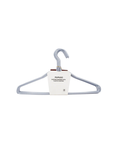 Lot de 10 Cintres avec Revêtement Plastique