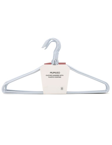 Lot de 10 Cintres avec Revêtement Plastique