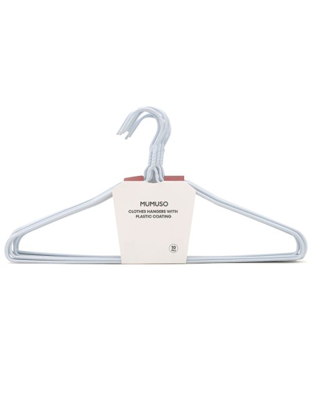 Lot de 10 Cintres avec Revêtement Plastique