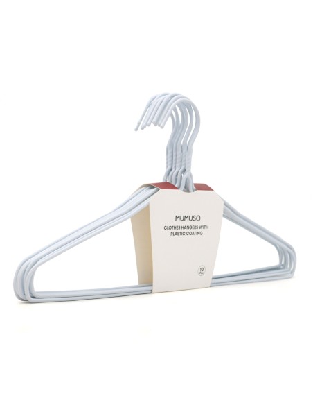 Lot de 10 Cintres avec Revêtement Plastique