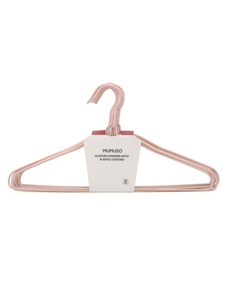 Lot de 10 Cintres avec Revêtement Plastique