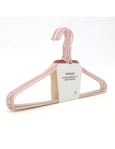 Lot de 10 Cintres avec Revêtement Plastique