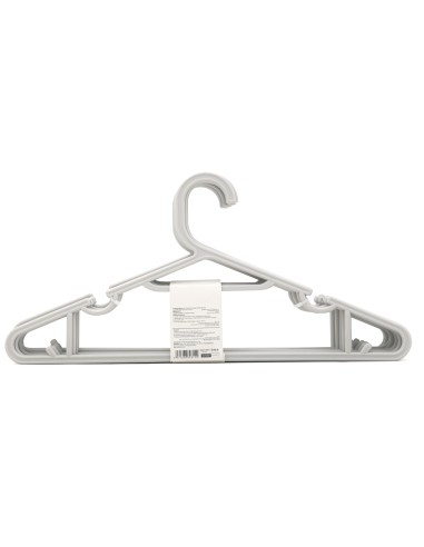 Lot de 10 Cintres Plats Gris