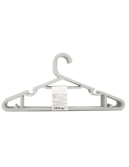 Lot de 10 Cintres Plats Gris