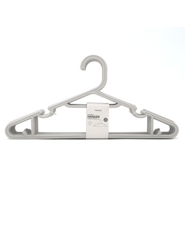 Lot de 10 Cintres Plats Gris