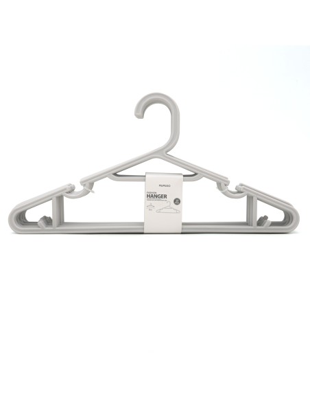 Lot de 10 Cintres Plats Gris