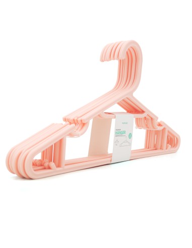 Lot de 10 Cintres Plats Rose