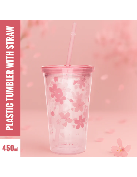 Gobelet avec Paille – Collection Fleur de Cerisier – 450 ml