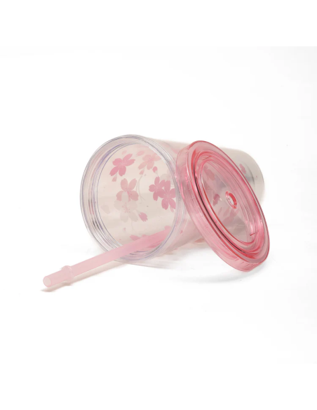 Gobelet avec Paille – Collection Fleur de Cerisier – 450 ml