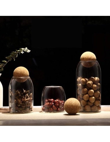 Bocal en Verre avec Bouchon Liège – 900 ml