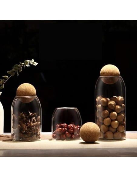 Bocal en Verre avec Bouchon Liège – 1100 ml