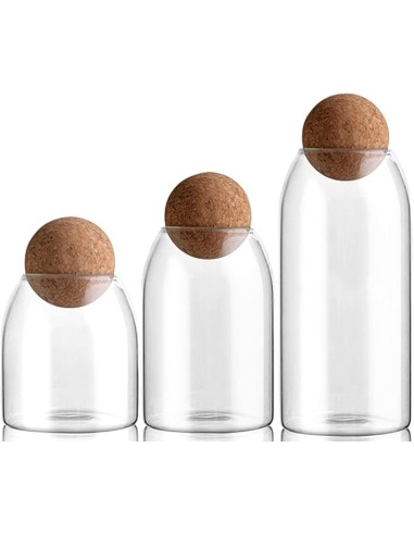 Bocal en Verre avec Bouchon Liège – 900 ml