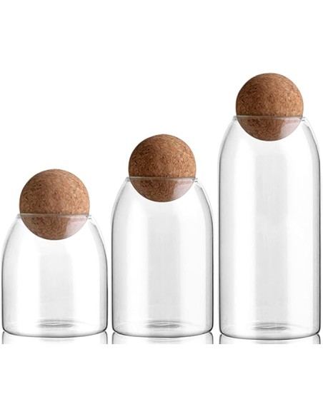 Bocal en Verre avec Bouchon Liège – 900 ml