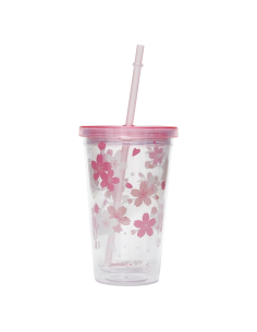 Gobelet avec Paille – Collection Fleur de Cerisier – 450 ml