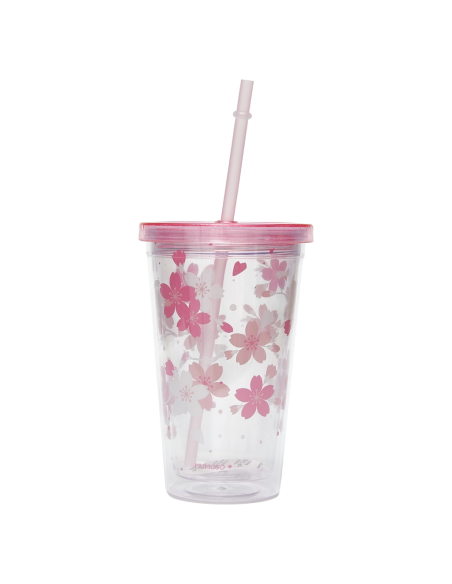 Gobelet avec Paille – Collection Fleur de Cerisier – 450 ml