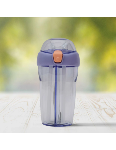 Gourde 2-en-1 avec Double Paille – 430 mL