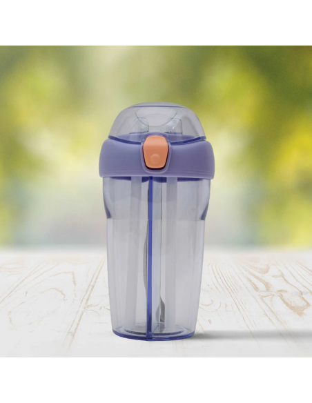 Gourde 2-en-1 avec Double Paille – 430 mL