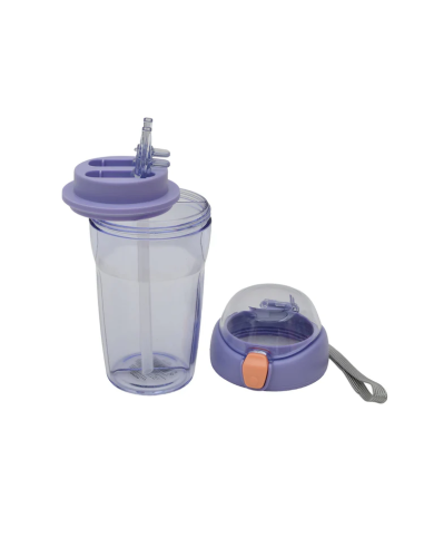 Gourde 2-en-1 avec Double Paille – 430 mL