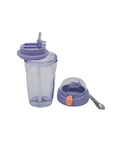 Gourde 2-en-1 avec Double Paille – 430 mL