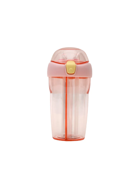 Gourde 2-en-1 avec Double Paille – 430 mL (Violet)