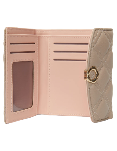 Portefeuille Tri-Fold Rhombus – Beige Kaki