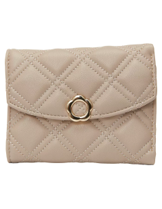 Portefeuille Tri-Fold Rhombus – Beige Kaki