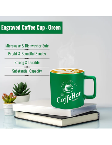 Tasse à Café Gravée (Vert/380 Ml)