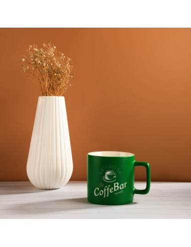 Tasse à Café Gravée (Vert/380 Ml)