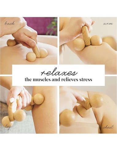 Masseur Corporel 4 Roues en Bois