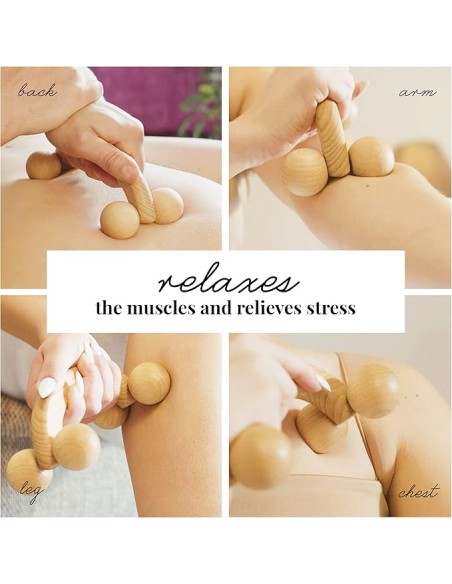 Masseur Corporel 4 Roues en Bois